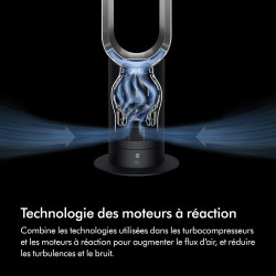 Dyson Cool™ Ventilateur AM07 sans pales et puissant, avec technologie Air Multiplier™ (Blanc/Argent)