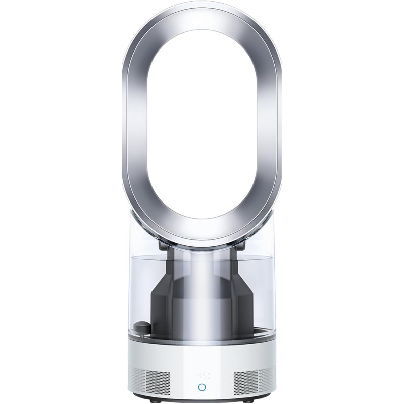 Dyson AM10 Humidificateur et ventilateur, brume froide ultra-fine, contrôle automatique de l’humidité, Blanc/Argent