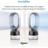 Dyson AM10 Humidificateur et ventilateur, brume froide ultra-fine, contrôle automatique de l’humidité, Blanc/Argent