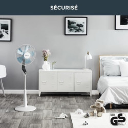 Rowenta Turbo Silence Ventilateur pied 40 cm, Puissant, Flux d’air 72 m3/min, 45 dB(A), Oscillation automatique, Orientation rég