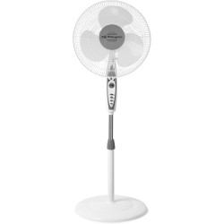 Orbegozo Sf 0147 - Ventilateur sur pied oscillant, 3 niveaux de ventilation, pales de 40 cm, hauteur réglable, 50 W, blanc