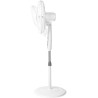 Orbegozo Sf 0147 - Ventilateur sur pied oscillant, 3 niveaux de ventilation, pales de 40 cm, hauteur réglable, 50 W, blanc