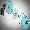 Duronic FN55 BK Ventilateur mural 60W | 5 Pâles de 40cm | Tête oscillante avec minuteur | 3 Vitesses | Télécommande | Moteur pui