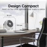 Iris Ohyama, Ventilateur Silencieux de Bureau avec Oscillation - Woozoo - HD18, Plastique, Blanc, 34 W, 23 m², 29 x 19 x 31 cm 5