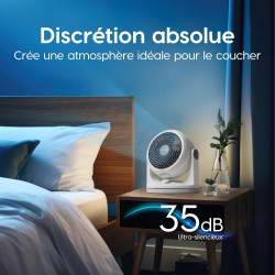 Iris Ohyama, Ventilateur Silencieux de Bureau avec Oscillation - Woozoo - HD18, Plastique, Blanc, 34 W, 23 m², 29 x 19 x 31 cm 5
