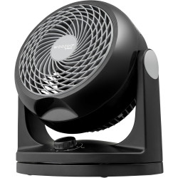 Iris Ohyama Ventilateur Silencieux de Bureau avec Oscillation - Woozoo - HD18, Plastique, Noir, 34 W, 23m², 29 x 19 x 31 cm 5303