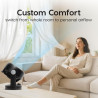 Iris Ohyama Ventilateur Silencieux de Bureau avec Oscillation - Woozoo - HD18, Plastique, Noir, 34 W, 23m², 29 x 19 x 31 cm 5303