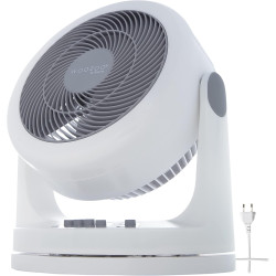 Iris Ohyama Ventilateur Silencieux de Bureau avec Oscillation - Woozoo - HM23, Plastique, Blanc, 34W, 23", 35,4 x 23,2 x 40 cm, 