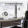 Iris Ohyama Ventilateur Silencieux de Bureau avec Oscillation - Woozoo - HM23, Plastique, Blanc, 34W, 23", 35,4 x 23,2 x 40 cm, 