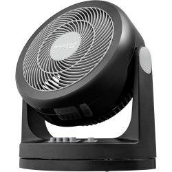 Iris Ohyama Ventilateur Silencieux de Bureau avec Oscillation - Woozoo - HM23, Plastique, Noir, 34W, 23", 35,4 x 23,2 x 40 cm