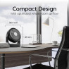 Iris Ohyama Ventilateur Silencieux de Bureau avec Oscillation - Woozoo - HM23, Plastique, Noir, 34W, 23", 35,4 x 23,2 x 40 cm
