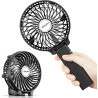 EasyAcc Mini Ventilateur Portable 3-10 Heures Ventilateur USB par Batterie Silencieux 3 Vitesse Rechargeable Pliable 180° pour V