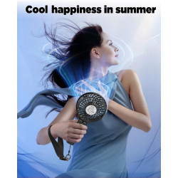 EasyAcc Mini Ventilateur Portable 3-10 Heures Ventilateur USB par Batterie Silencieux 3 Vitesse Rechargeable Pliable 180° pour V