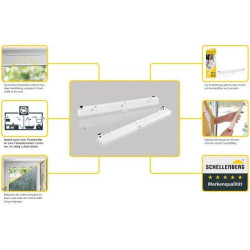Schellenberg 46601 Lot de 2 ventilateurs de fenêtre universels pour battant de fenêtre Blanc