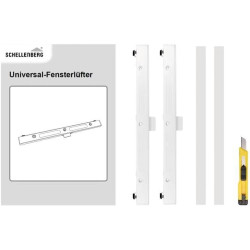 Schellenberg 46601 Lot de 2 ventilateurs de fenêtre universels pour battant de fenêtre Blanc