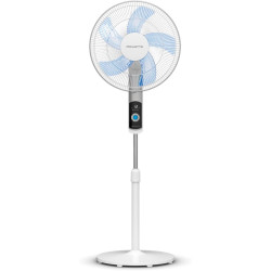 Rowenta Turbo Silence, Ventilateur sur pied, Silencieux, Puissant, Design durable, Écoénergétique, Timer 12h VU5650F0, Blanc