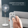 Rowenta Turbo Silence, Ventilateur sur pied, Silencieux, Puissant, Design durable, Écoénergétique, Timer 12h VU5650F0, Blanc