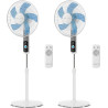 Rowenta Turbo Silence, Ventilateur sur pied, Silencieux, Puissant, Design durable, Écoénergétique, Timer 12h VU5650F0, Blanc (Lo