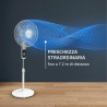 Rowenta Turbo Silence, Ventilateur sur pied, Silencieux, Puissant, Design durable, Écoénergétique, Timer 12h VU5650F0, Blanc (Lo