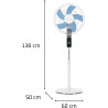 Rowenta Turbo Silence, Ventilateur sur pied, Silencieux, Puissant, Design durable, Écoénergétique, Timer 12h VU5650F0, Blanc (Lo
