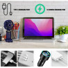 Jsdoin Ventilateur portable rechargeable par USB avec 5 vitesses,mini ventilateur de bureau pliable avec écran LED pour la maiso