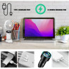 Jsdoin Ventilateur portable rechargeable par USB avec 5 vitesses,mini ventilateur de bureau pliable avec écran LED pour la maiso