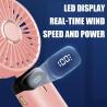 Jsdoin Ventilateur portable rechargeable par USB avec 5 vitesses,mini ventilateur de bureau pliable avec écran LED pour la maiso