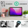 Jsdoin Ventilateur portable rechargeable par USB avec 5 vitesses,mini ventilateur de bureau pliable avec écran LED pour la maiso
