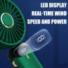 Jsdoin Ventilateur portable rechargeable par USB avec 5 vitesses,mini ventilateur de bureau pliable avec écran LED pour la maiso