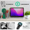 Jsdoin Ventilateur portable rechargeable par USB avec 5 vitesses,mini ventilateur de bureau pliable avec écran LED pour la maiso