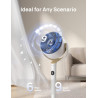 Dreo 23dB Intelligent ventilateur sur pied silencieux, 24M portée, volume d'air 1200m³/h, turbo circulateur, 102CM hauteur, 6 mo