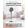 DREO 20 dB Smart Ventilateur Silencieux sur Pied, Oscillation à 120° + 120°, Ventilateurs Puissants avec Télécommande, Portée de