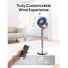 DREO 20 dB Smart Ventilateur Silencieux sur Pied, Oscillation à 120° + 120°, Ventilateurs Puissants avec Télécommande, Portée de