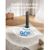DREO 20dB ventilateur colonne silencieux, Vitesse 7,6 m/s - Oscillant à 90° ventilateurs tour pour chambre, 92 cm de haut, Téléc