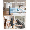 DREO 20dB ventilateur colonne silencieux, Vitesse 7,6 m/s - Oscillant à 90° ventilateurs tour pour chambre, 92 cm de haut, Téléc