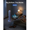 DREO Ventilateur tour intelligent avec fonction WiFi, ventilateur silencieux avec contrôle vocal et télécommande, oscillation à 