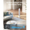 DREO Ventilateur tour intelligent avec fonction WiFi, ventilateur silencieux avec contrôle vocal et télécommande, oscillation à 