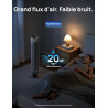 Dreo Ventilateur tour intelligent avec fonction WiFi, ventilateur silencieux avec contrôle vocal et télécommande, oscillation à 