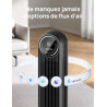 Dreo Ventilateur tour intelligent avec fonction WiFi, ventilateur silencieux avec contrôle vocal et télécommande, oscillation à 