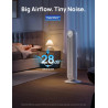 Dreo ventilateur colonne silencieux, Vitesse 7,6 m/s - Oscillant à 90° ventilateurs tour pour chambre, 92 cm de haut, Télécomman