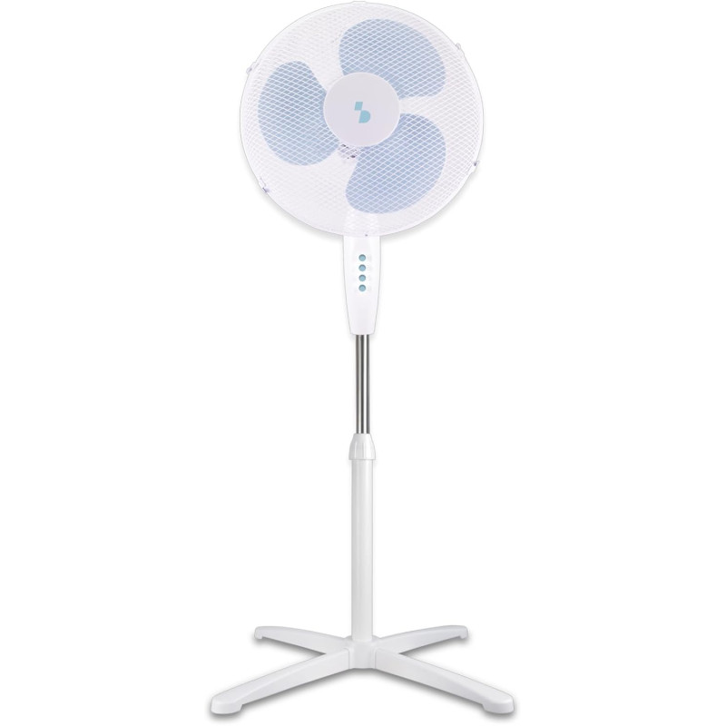 BEPER P206VEN103 Ventilateur sur pied 3 pales, hauteur réglable jusqu'à 125 cm, 3 vitesses, oscillation automatique, montage fac