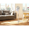 BEPER P206VEN103 Ventilateur sur pied 3 pales, hauteur réglable jusqu'à 125 cm, 3 vitesses, oscillation automatique, montage fac