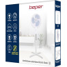 BEPER P206VEN103 Ventilateur sur pied 3 pales, hauteur réglable jusqu'à 125 cm, 3 vitesses, oscillation automatique, montage fac