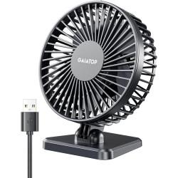 Gaiatop Ventilateur de bureau USB, petit mais puissant, personnel, portable, silencieux, 3 vitesses, mini ventilateur de bureau 