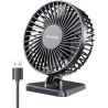 Gaiatop Ventilateur de bureau USB, petit mais puissant, personnel, portable, silencieux, 3 vitesses, mini ventilateur de bureau 