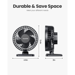 Gaiatop Ventilateur de bureau USB, petit mais puissant, personnel, portable, silencieux, 3 vitesses, mini ventilateur de bureau 