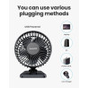 Gaiatop Ventilateur de bureau USB, petit mais puissant, personnel, portable, silencieux, 3 vitesses, mini ventilateur de bureau 