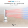 Dyson Hot+Cool Jet Focus Chauffage et ventilateur AM09 – 2-en-1 : chauffe et refroidit avec flux d’air puissant (Blanc/Argent)