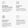 Dyson Hot+Cool Jet Focus Chauffage et ventilateur AM09 – 2-en-1 : chauffe et refroidit avec flux d’air puissant (Blanc/Argent)