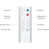 Dyson Hot+Cool Jet Focus Chauffage et ventilateur AM09 – 2-en-1 : chauffe et refroidit avec flux d’air puissant (Blanc/Argent)